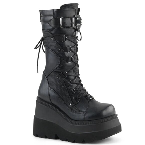 Demonia High Rise Shaker Boots Size 10 - Picture 2 of 7